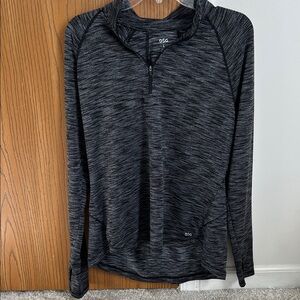 DSG Charcoal and Black Quarter-Zip Pullover